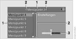 Anzeigen im Menü