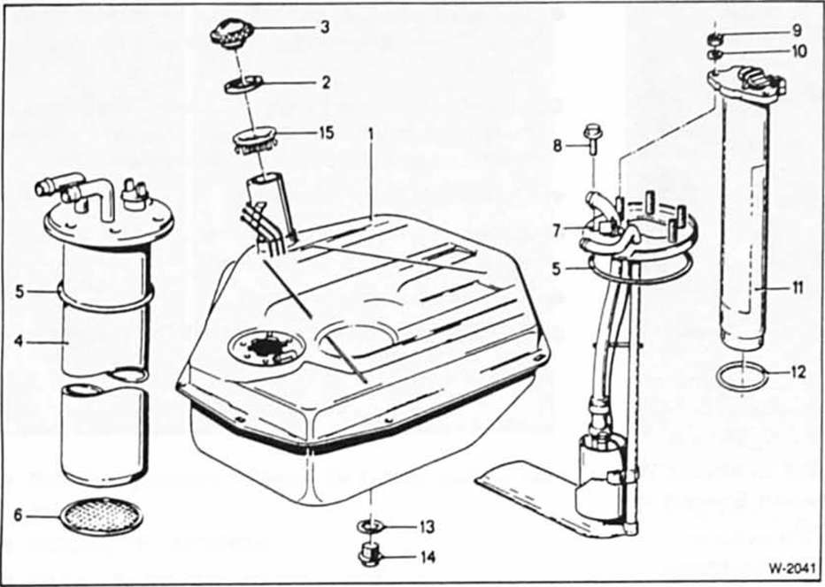 BMW5 Reparaturanleitung. Tankgeber/vorförderpumpe aus- und einbauen/prüfen