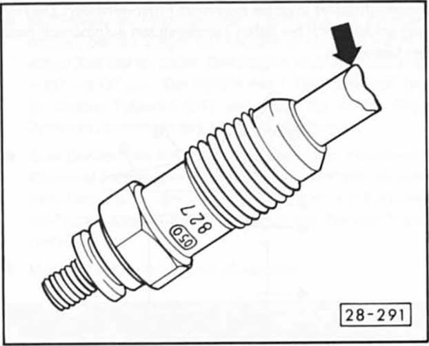 BMW5 Reparaturanleitung. Glühkerzen mit verbrannten glühstiften