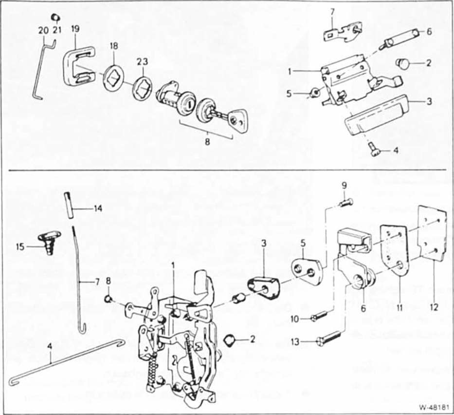 BMW5 Reparaturanleitung. Türschloÿ/schlieÿzylinder aus- und einbauen