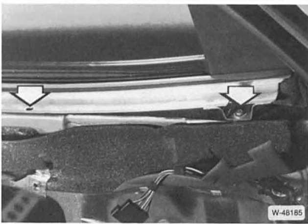 BMW5 Reparaturanleitung. Fensterschacht-abdeckleisten aus- und einbauen