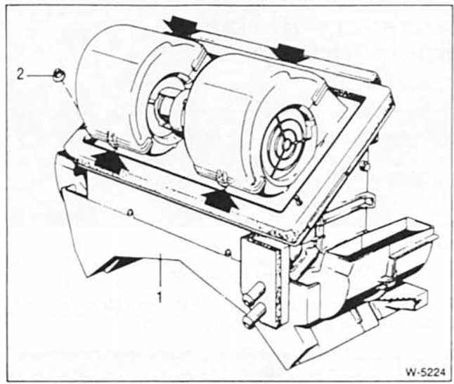 BMW5 Reparaturanleitung. Heizgebläse aus- und einbauen