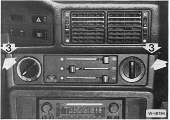 BMW5 Reparaturanleitung. Gebläseschalter/steuergerät für heizung aus- und einbauen