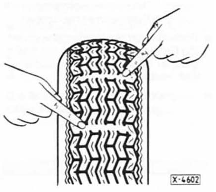 BMW5 Reparaturanleitung. Reifenprofil prüfen